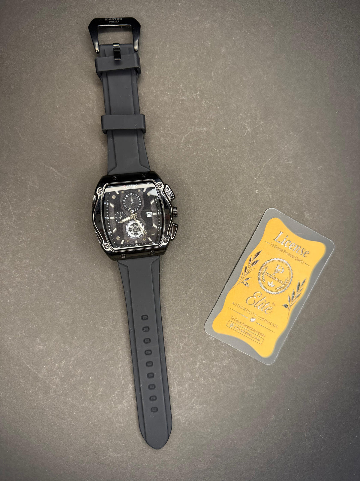Black Tonneau Tactical Sport Watch