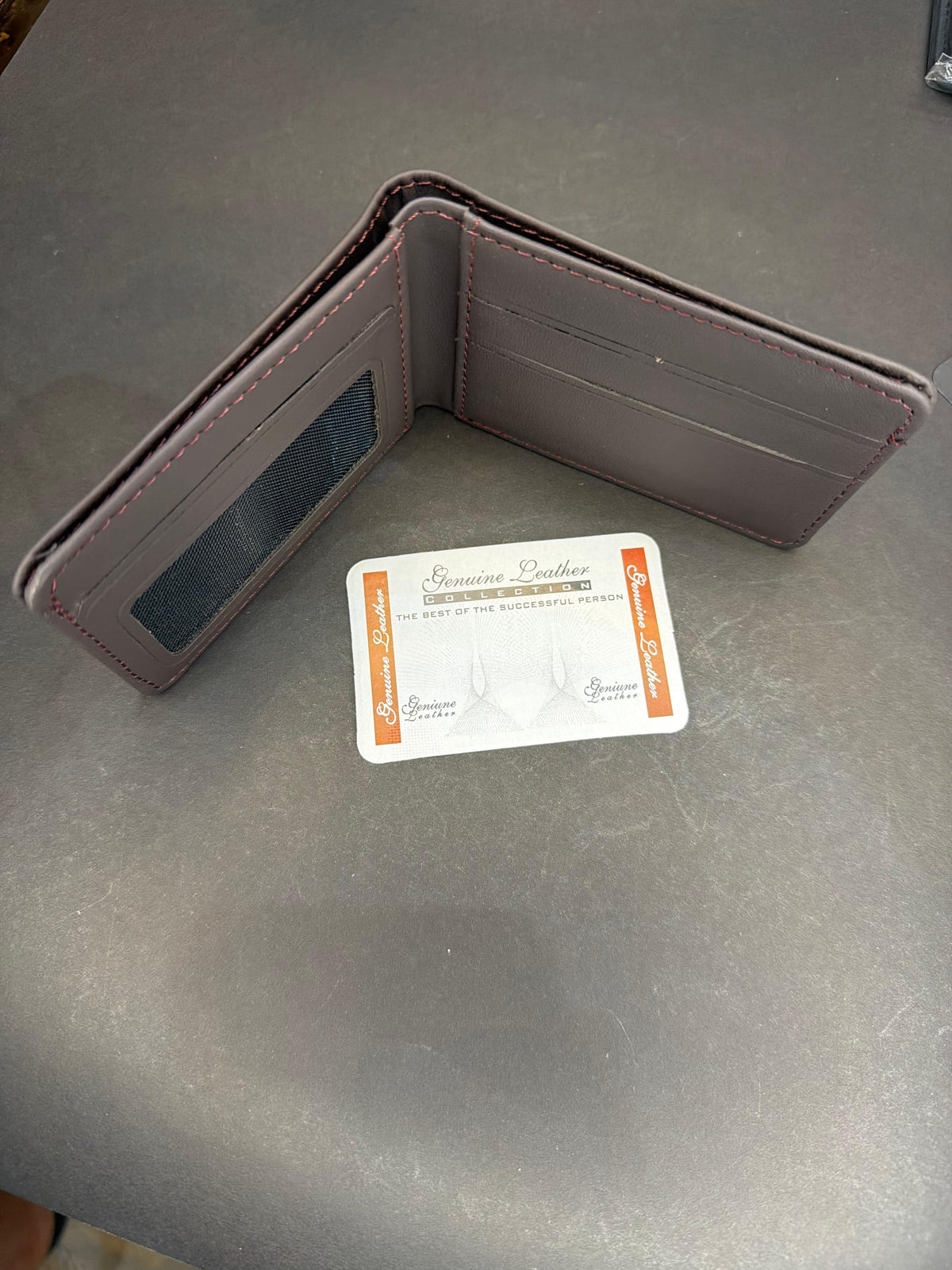 PURADENSE brown Classic Cow Leather Wallet