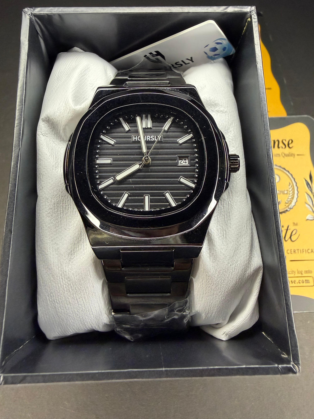 Hoursley Black Edition Square Dial