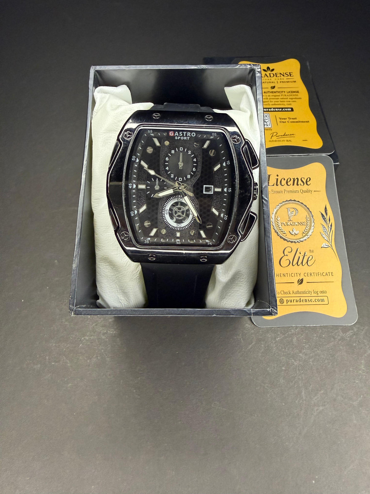 Black Tonneau Tactical Sport Watch