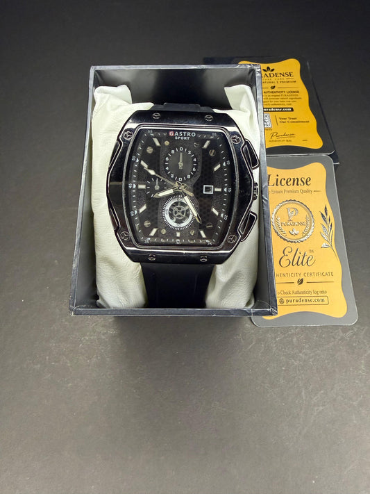 Black Tonneau Tactical Sport Watch