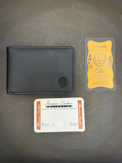 Puradense black Classic Cow Leather Wallet