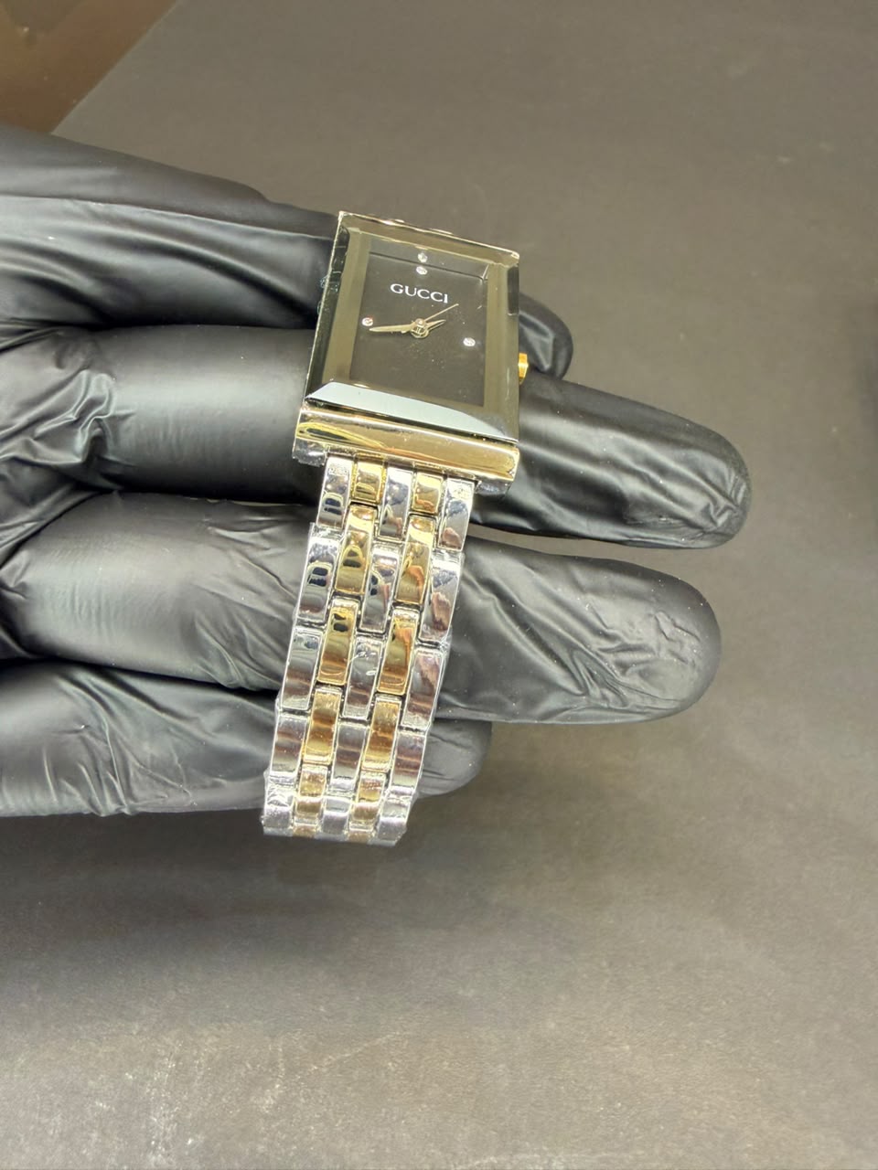 Gucci Black Square Dial Dress Watch