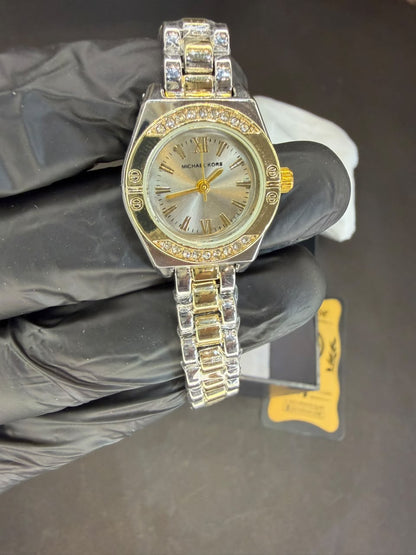 Petite Crystal Bezel Beige