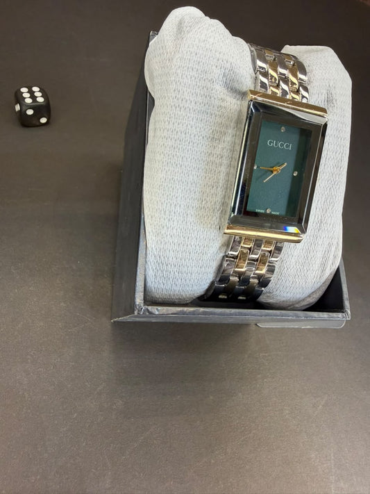 Gucci Dark Square Dial Dress Watch