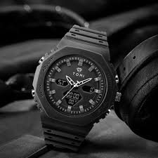 TOMI Octagonal Dual Display Sports Watch